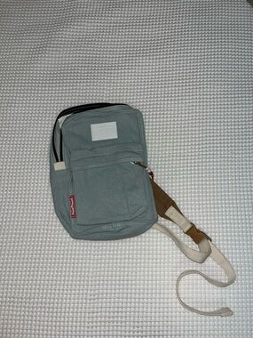 Levi's Denim Inspired Sling Bag with Cream Strap